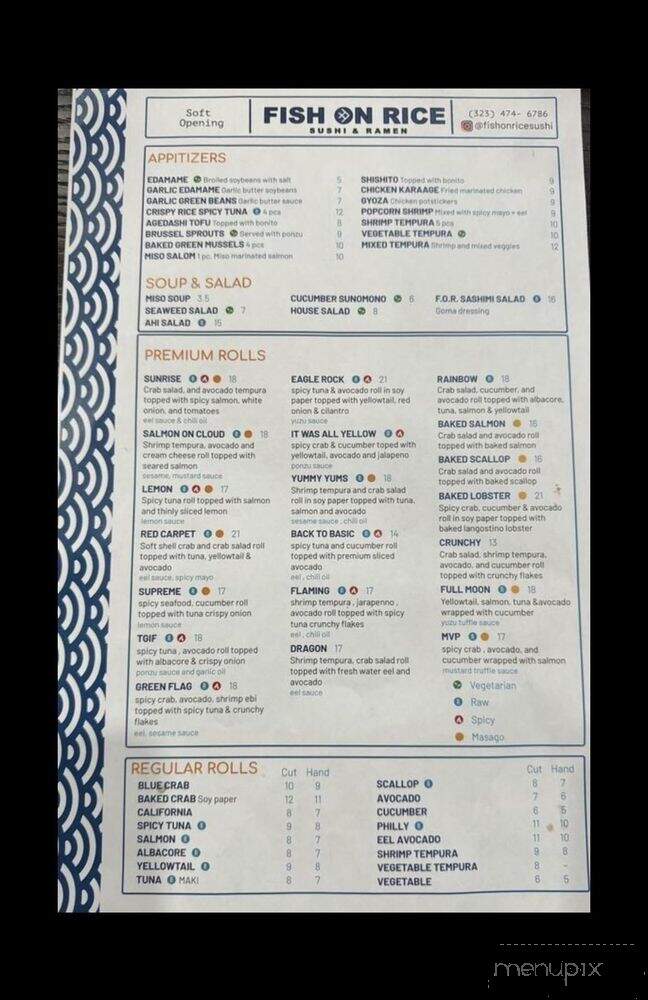 Fish On Rice - Los Angeles, CA menu_pic