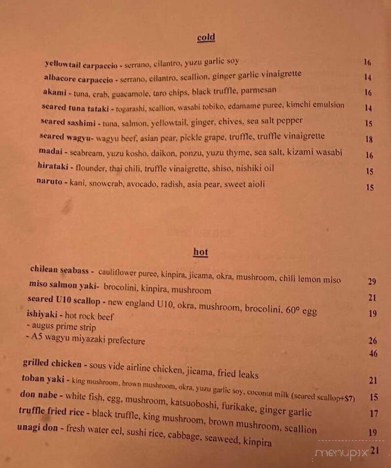 Nishiki Japanese Restaurant - Pearland, TX menu_pic