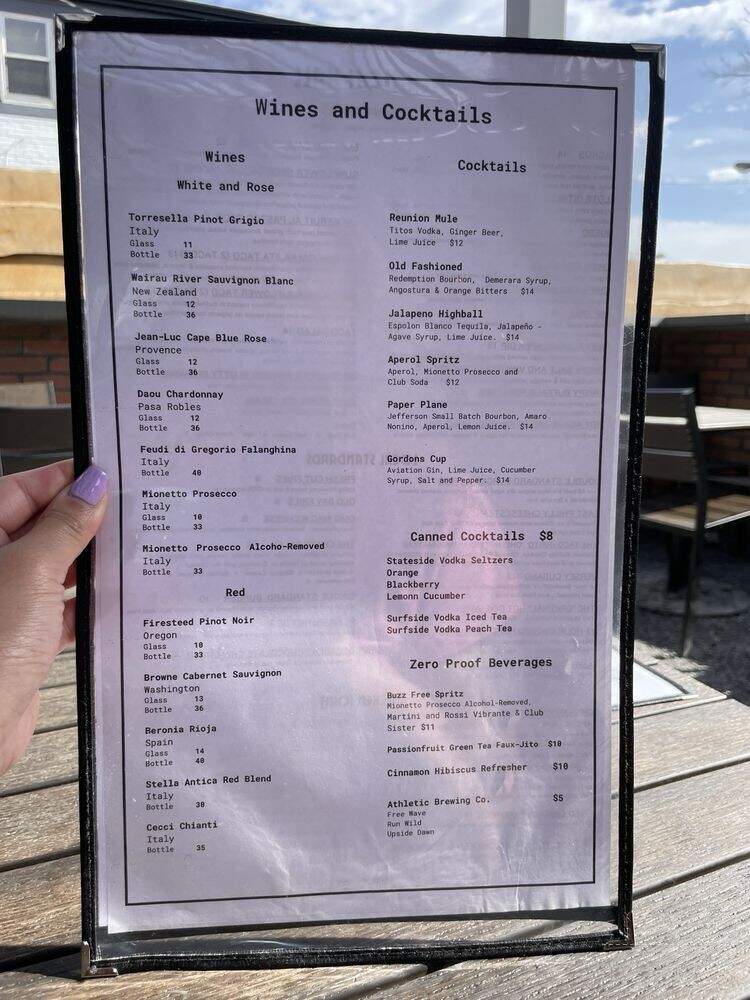 Reunion Hall - Haddon Township, NJ menu_pic