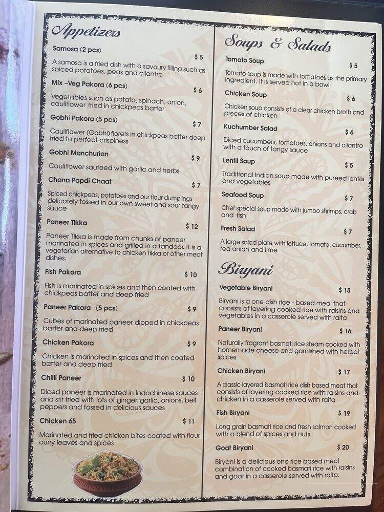 Curry Indian Cuisine - Gastonia, NC menu_pic