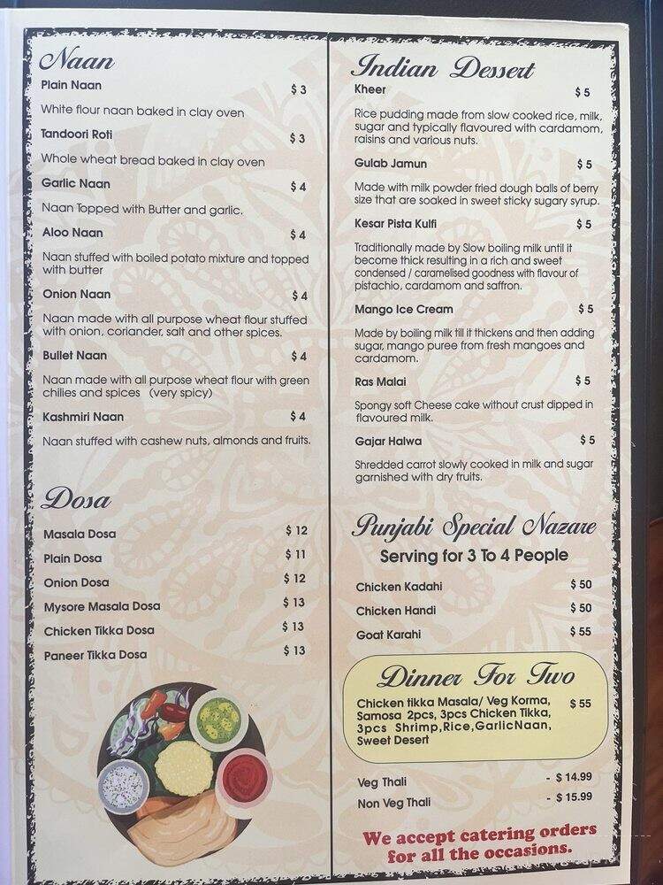 Curry Indian Cuisine - Gastonia, NC menu_pic