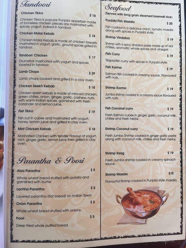 Curry Indian Cuisine - Gastonia, NC menu_pic