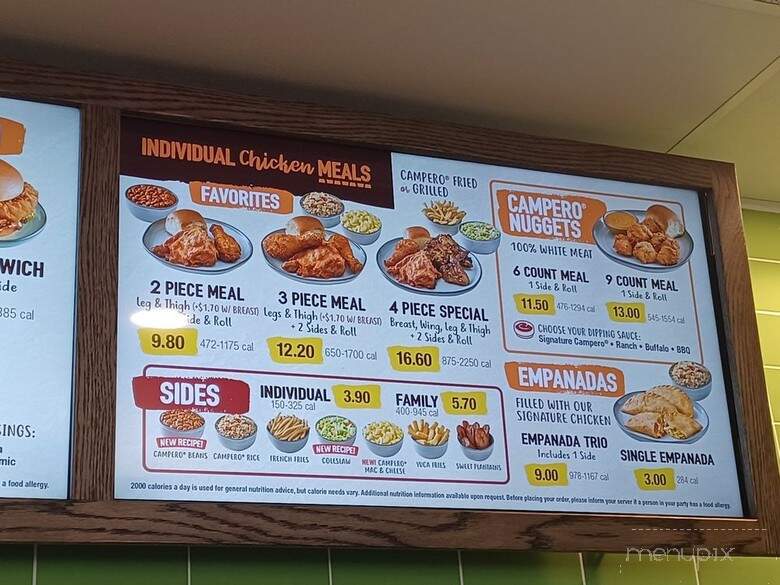 Pollo Campero - Ontario, CA menu_pic