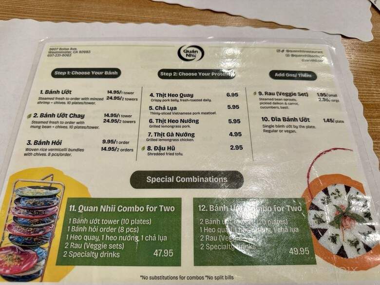 Quan Nhii - Westminster, CA menu_pic