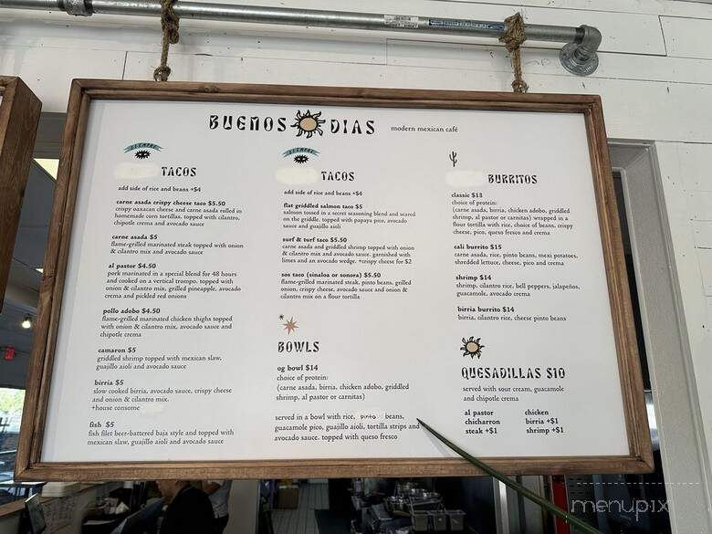 Buenos Dias - Las Vegas, NV menu_pic