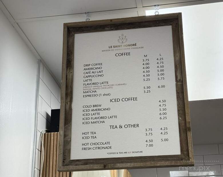 Le Saint Honore - Dana Point, CA menu_pic