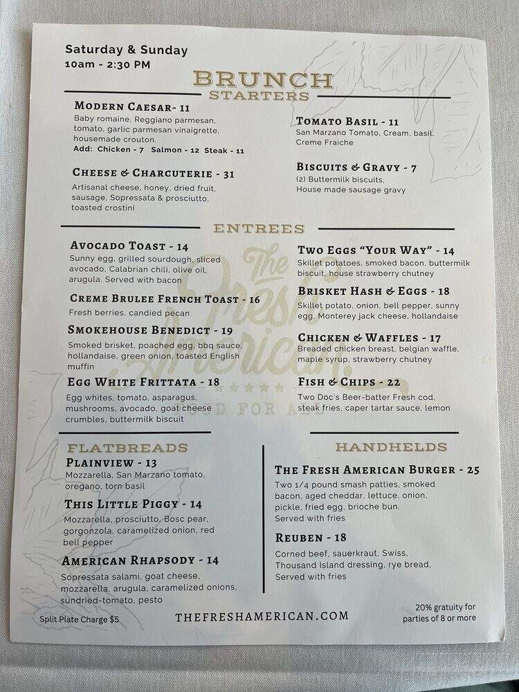 The Fresh American - Lubbock, TX menu_pic