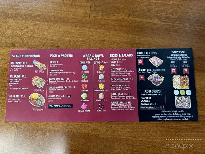 The Kebab Shop - Torrance, CA menu_pic