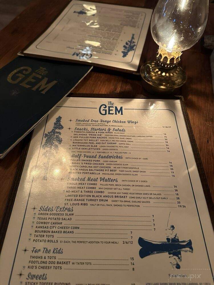 The Gem - Bolton, NY menu_pic