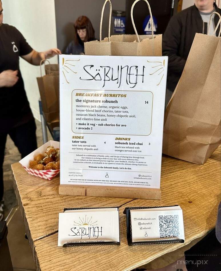 Sobuneh - Los Angeles, CA menu_pic