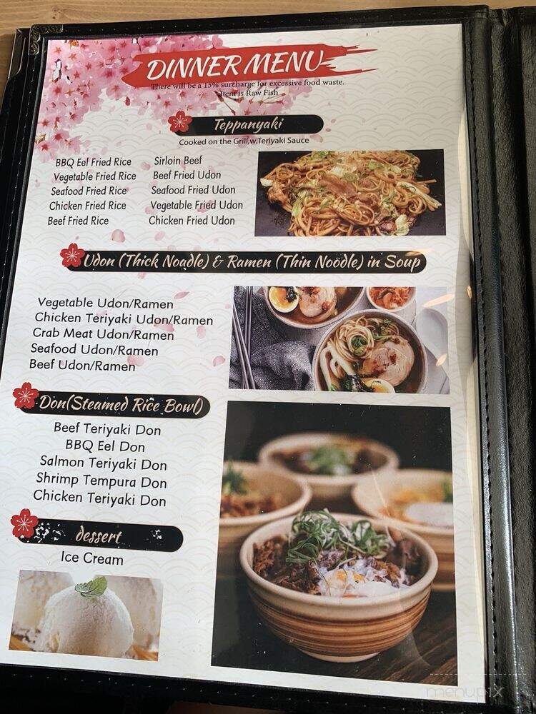 Tsukiji Japanese Cuisine - Fresno, CA menu_pic
