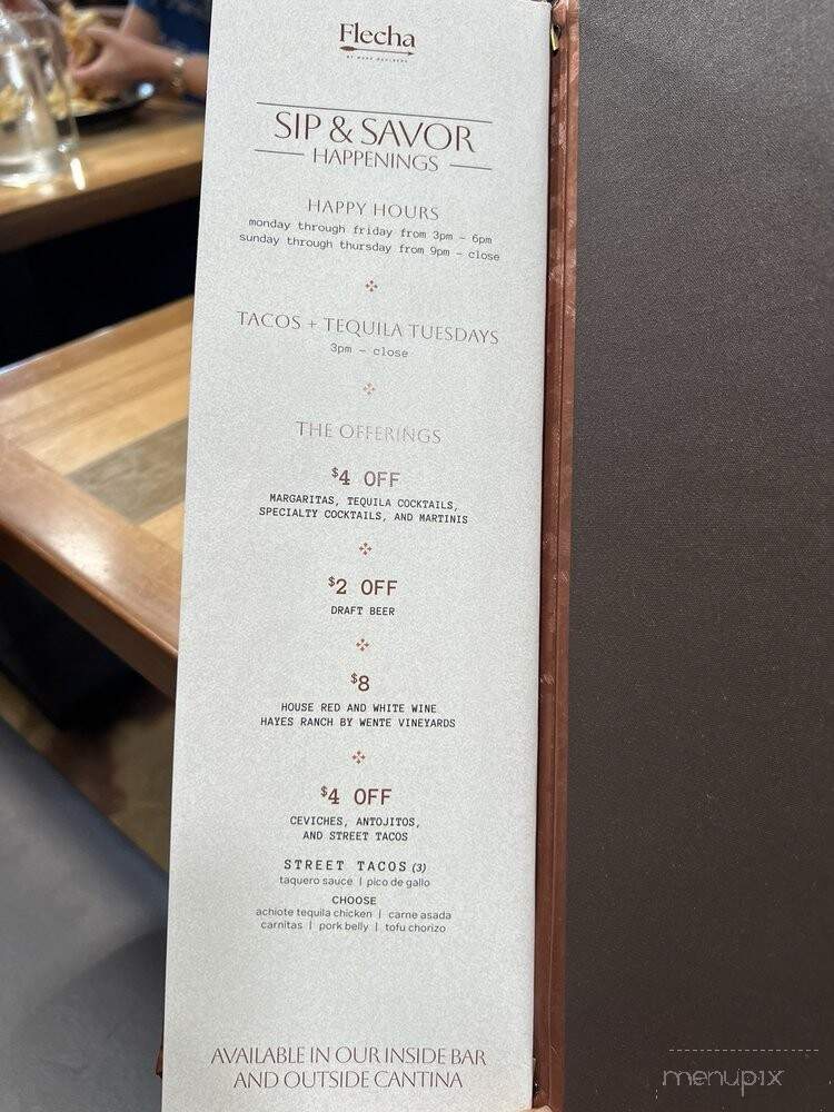 Flecha Cantina - Huntington Beach, CA menu_pic