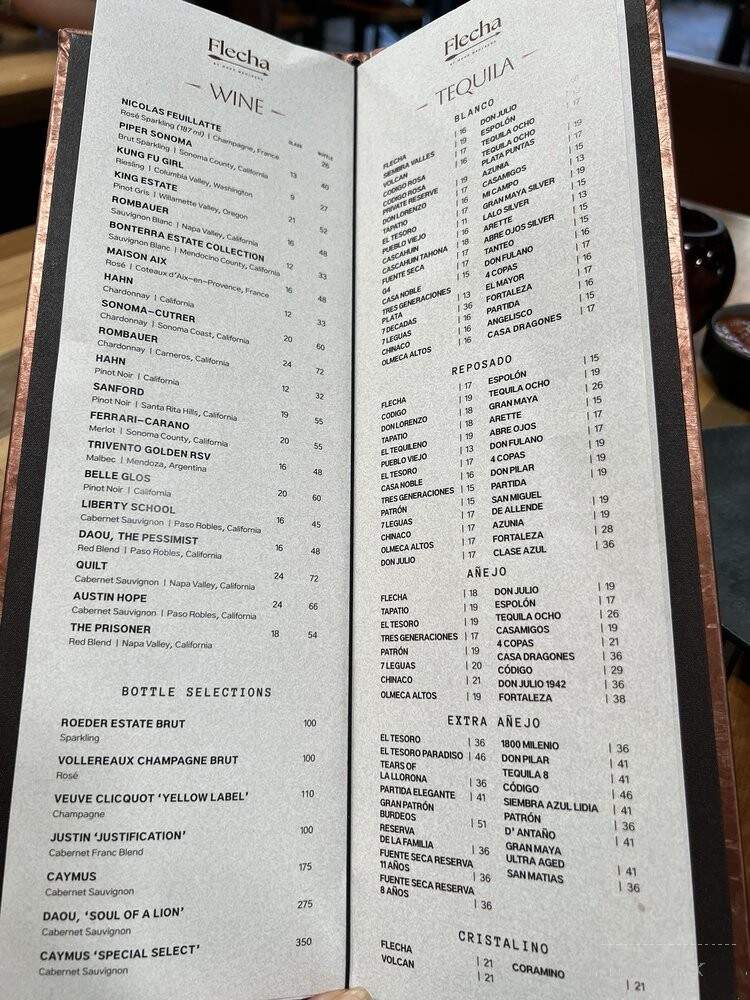 Flecha Cantina - Huntington Beach, CA menu_pic
