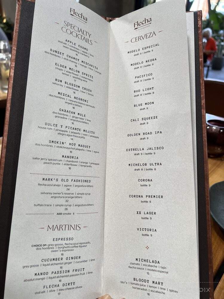 Flecha Cantina - Huntington Beach, CA menu_pic