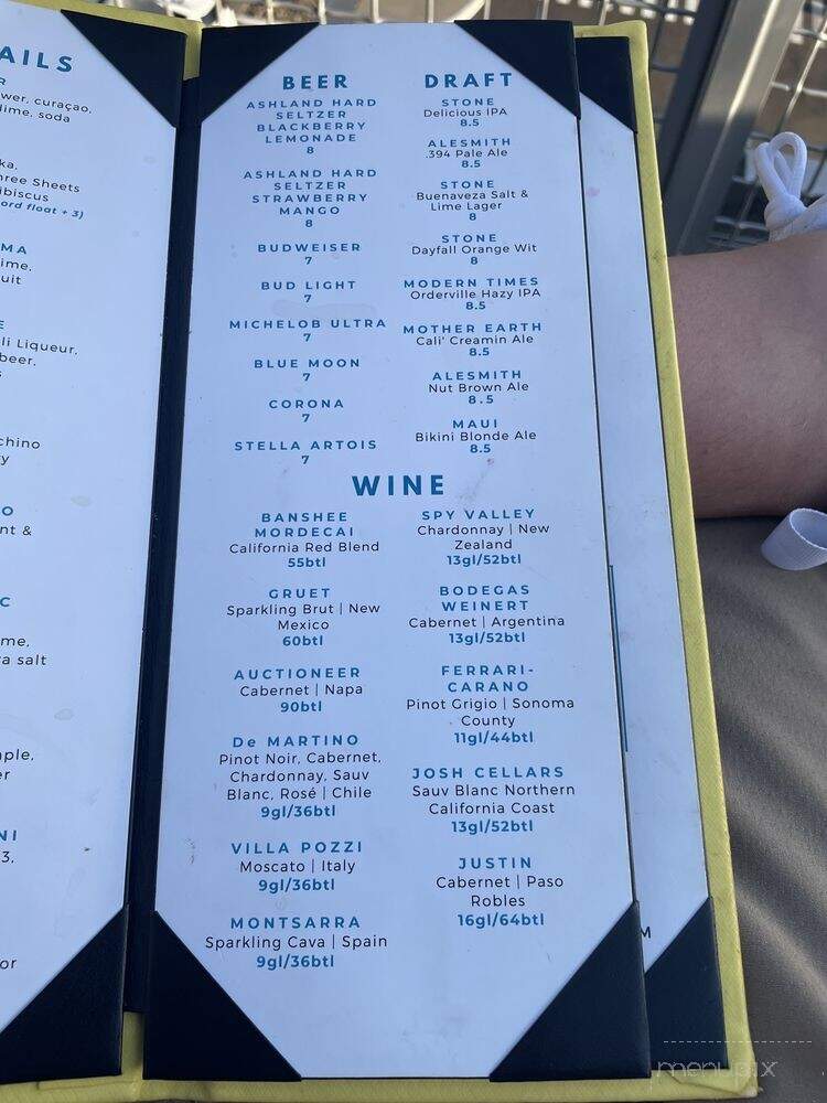 Harbor & Sky Rooftop Bar and Lounge - San Diego, CA menu_pic