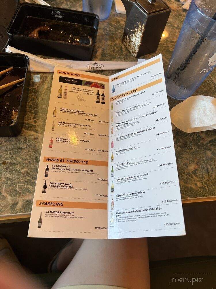 Sumo All You Can Eat Sushi - Kent, WA menu_pic