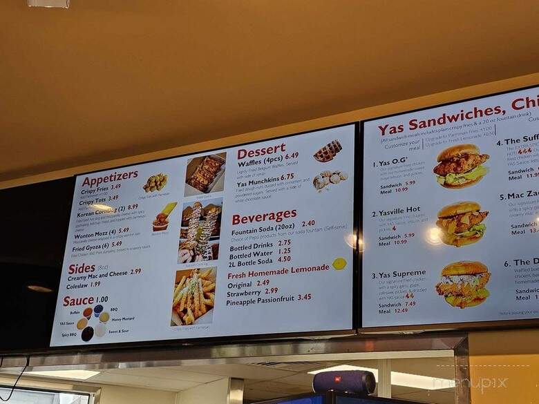 Yas Chicken - Brockton, MA menu_pic