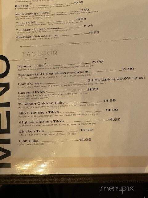 The Grand Indian Dining - Toronto, ON menu_pic