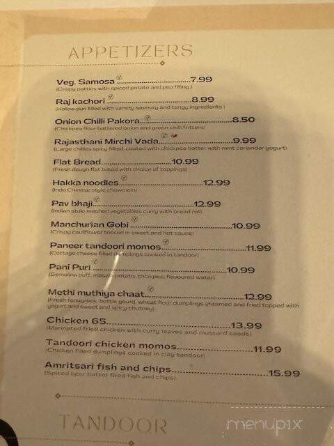 The Grand Indian Dining - Toronto, ON menu_pic
