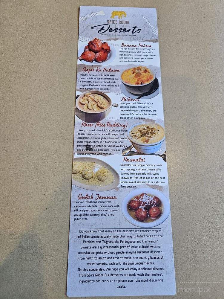 Spice Room - Arvada, CO menu_pic