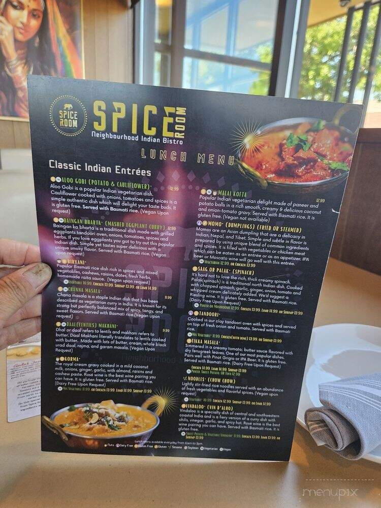 Spice Room - Arvada, CO menu_pic