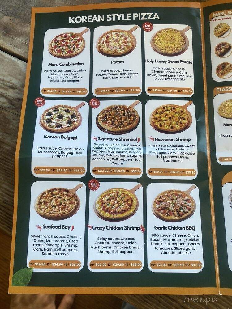 Pizza Maru - Burnaby, BC menu_pic