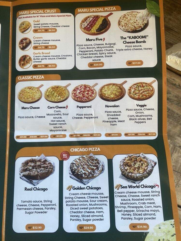 Pizza Maru - Burnaby, BC menu_pic