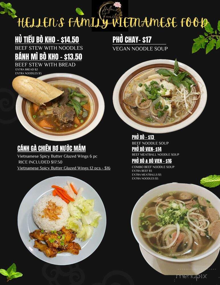 Hellen's Family Viet Food - Brawley, CA menu_pic