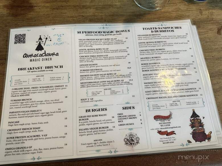 Abracadabra Magic Diner - Ridgewood, NY menu_pic