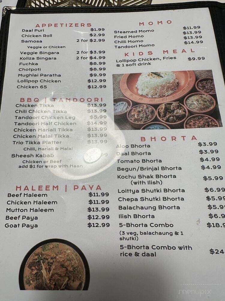 Ruposhi Bangla Restaurant - Scarborough, ON menu_pic