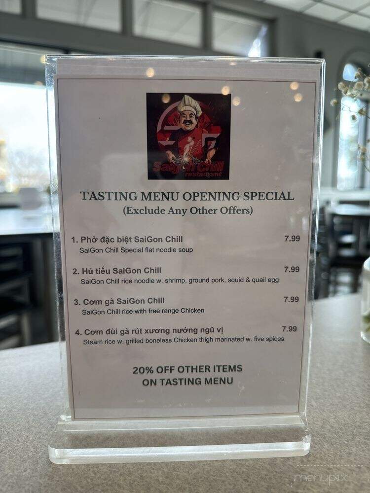 Saigon Chill - Garland, TX menu_pic