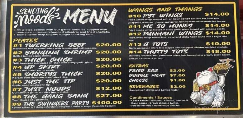 Sending Noods - Santa Ana, CA menu_pic