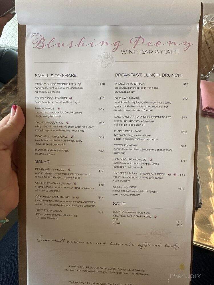 Chulita Brunch Lunch Cocktail Cafe - Indian Wells, CA menu_pic