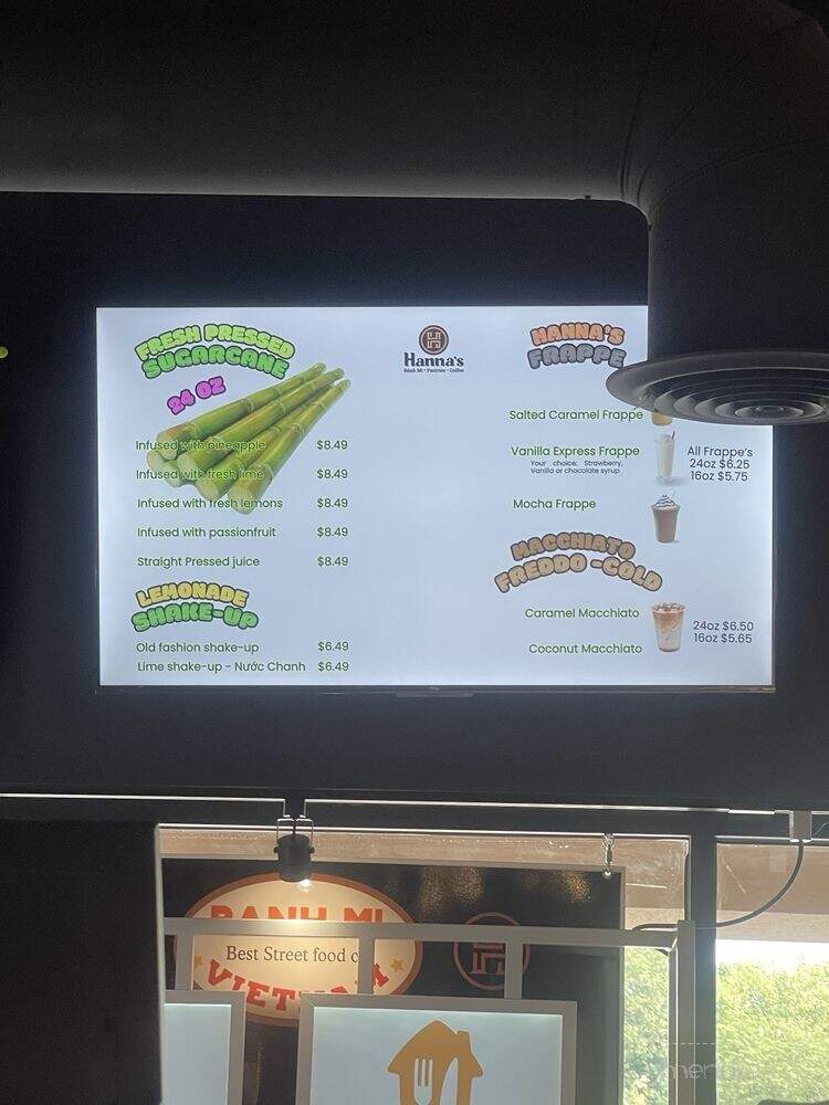 Hanna's - Indianapolis, IN menu_pic