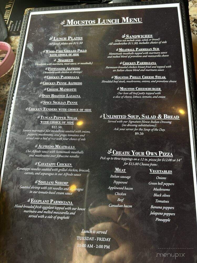 Moustos Pasta Grill - Union City, TN menu_pic