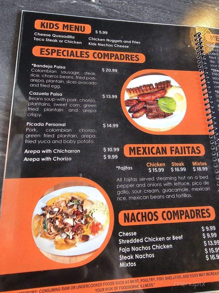 Los Compadres Restaurant - Cumming, GA menu_pic
