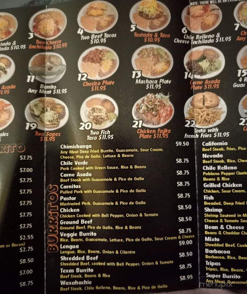 Dos Juanitos Mexican Food - Waxahachie, TX menu_pic