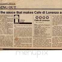 Cafe Di Lorenzo - Bradenton, FL menu_pic