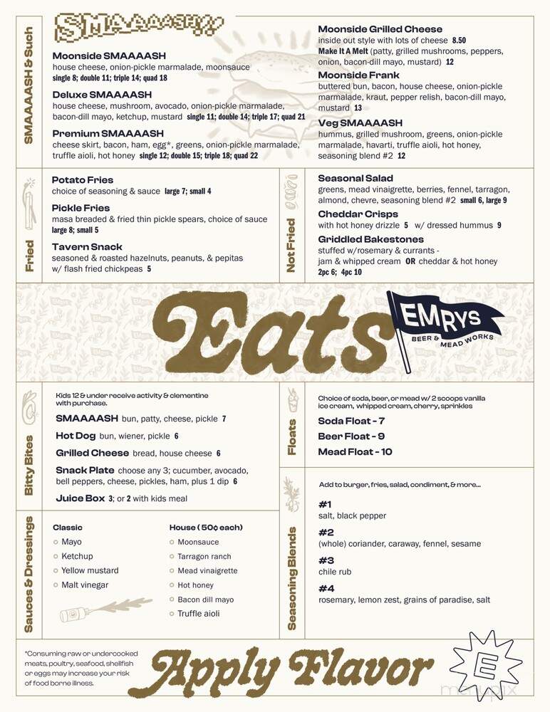 Emrys Beer & Mead Works - Liberty Lake, WA menu_pic