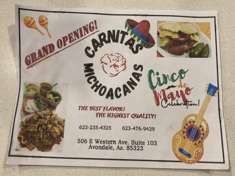 Carnitas Michoacanas - Avondale, AZ menu_pic
