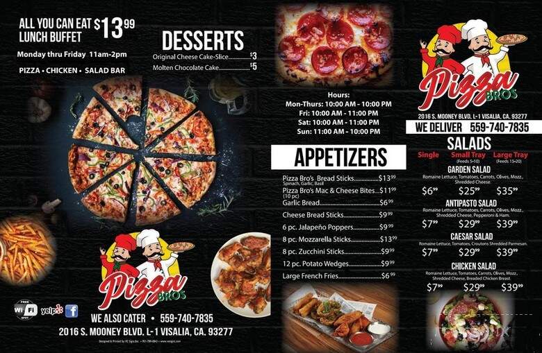 Pizza Bro's - Visalia, CA menu_pic