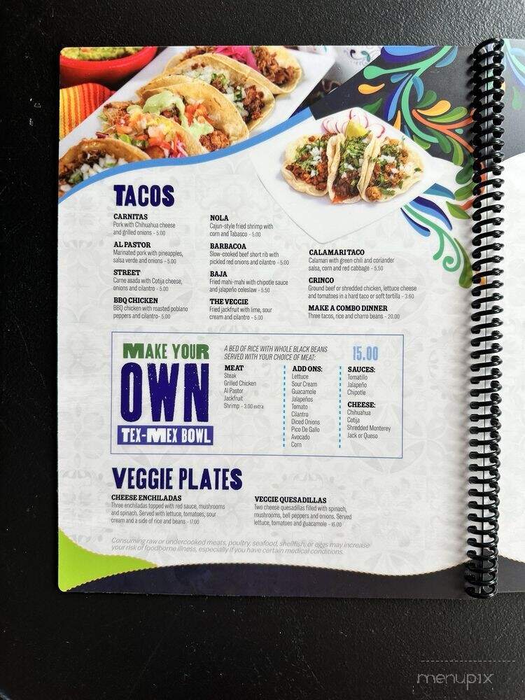 Pedros Tacos and Tequila Bar - Boulder, CO menu_pic