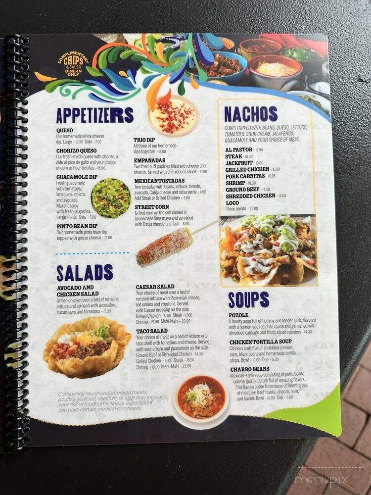 Pedros Tacos and Tequila Bar - Boulder, CO menu_pic