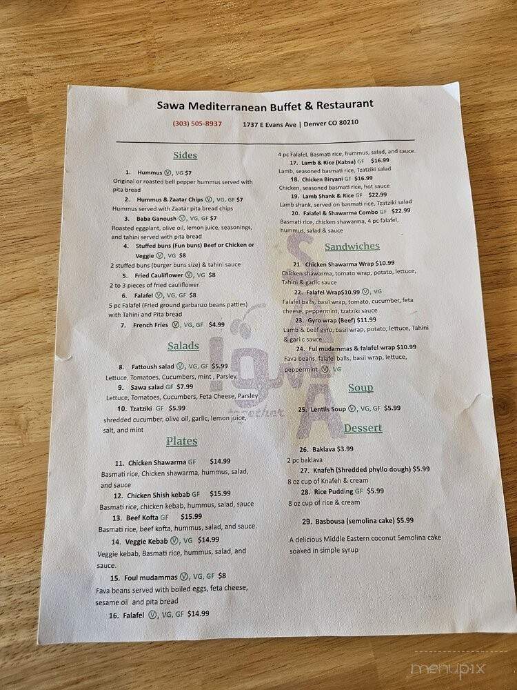 Sawa - Denver, CO menu_pic