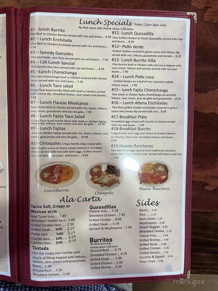 El Tapatio Mexican Restaurant - Chattanooga, TN menu_pic