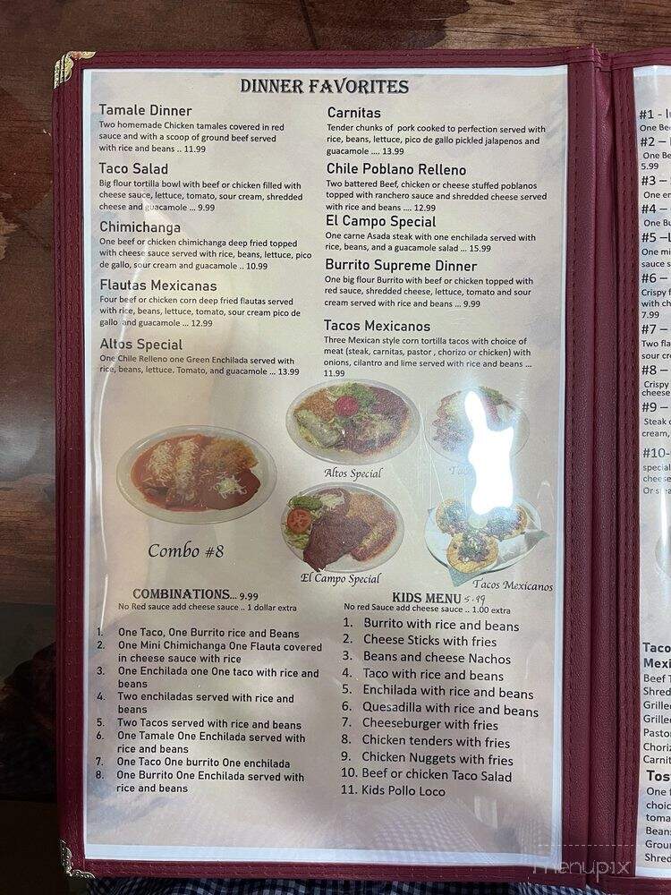 El Tapatio Mexican Restaurant - Chattanooga, TN menu_pic
