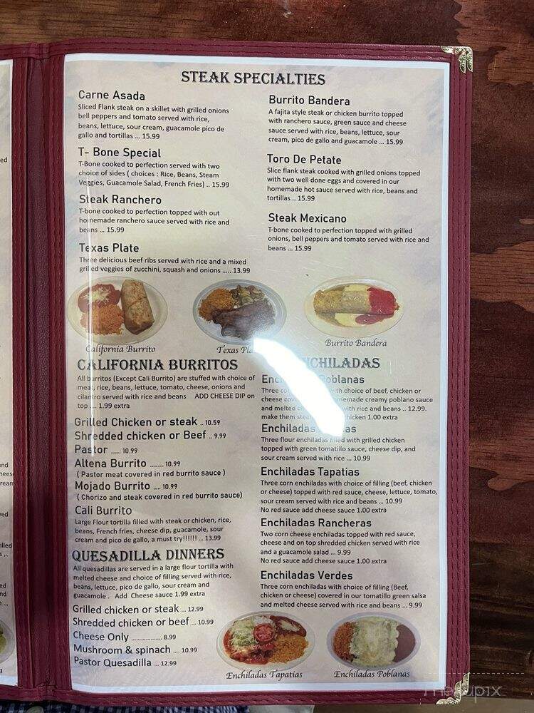 El Tapatio Mexican Restaurant - Chattanooga, TN menu_pic