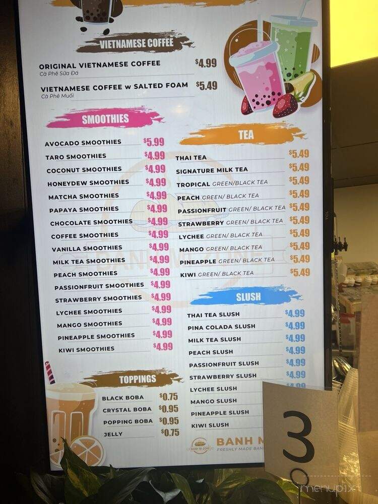 Banh Mi Zone - Denver, CO menu_pic