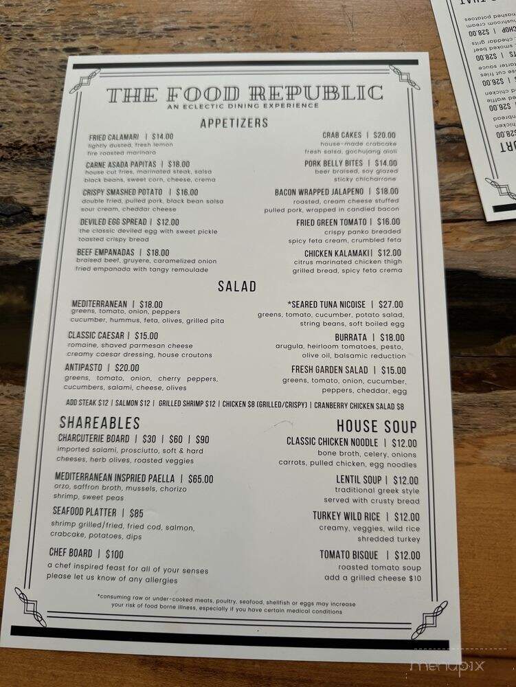 The Food Republic - Fort Lauderdale, FL menu_pic