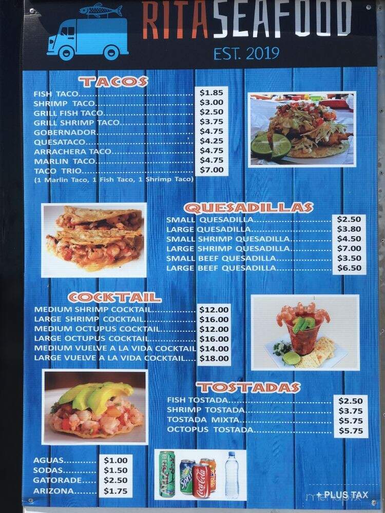Rita Seafood - Spring Valley, CA menu_pic